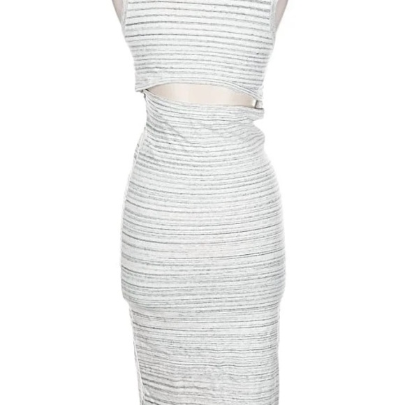 Express Heather Gray Midi Dress - Picture 3 of 6
